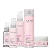 Kit Cadiveu Professional Essentials Quartzo Shine Shampoo Máscara Pré Shampoo Óleo e Leave-in (5 produtos)