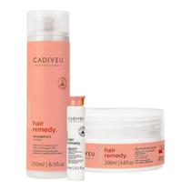 Kit Cadiveu Professional Hair Remedy - Shampoo 250ml + Máscara 200ml + Ampola 15ml