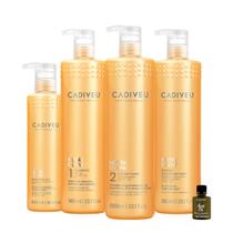 Kit Cadiveu Professional Nutri Glow Shampoo Condicionador Máscara G Cera e Açaí Oil (5 produtos)