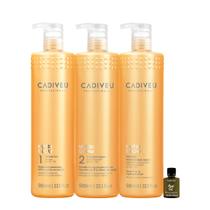 Kit Cadiveu Professional Nutri Glow Shampoo Condicionador Máscara G e Açaí Oil (4 produtos)