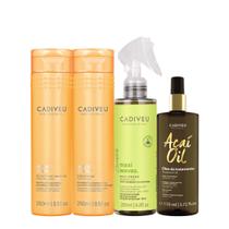 Kit Cadiveu Professional Nutri Glow Shampoo Condicionador Maxi Ondas e Açaí Oil 110 (4 produtos)