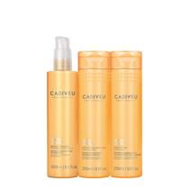 Kit Cadiveu Professional Nutri Glow Shampoo Condicionador P e Booster Fluído de Tratamento (3 produtos)
