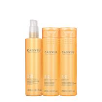 Kit Cadiveu Professional Nutri Glow Shampoo Condicionador P e Booster Fluído de Tratamento (3 produtos)