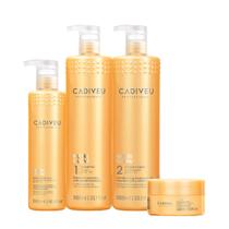 Kit Cadiveu Professional Nutri Glow Shampoo G Condicionador Máscara e Cera (4 produtos)