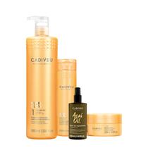 Kit Cadiveu Professional Nutri Glow Shampoo G Condicionador Máscara P e Açaí Oil 60 (4 produtos) Kit Cadiveu Professional Nutri Glow Shampoo G Condicionador Máscara P e Açaí Oil 60 (4 produtos)