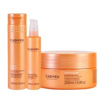 Kit Cadiveu Professional Nutri Glow Tratamento 3 Passos Nutrição Intensa-Booster e Shampoo e Máscara Kit Cadiveu Professional Nutri Glow Tratamento 3 Passos Nutrição Intensa-Booster e Shampoo e Máscara