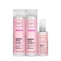 Kit Cadiveu Professional Quartzo Shine Shampoo Condicionador e Balm (3 produtos) Kit Cadiveu Professional Quartzo Shine Shampoo Condicionador e Balm (3 produtos)