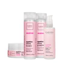 Kit Cadiveu Professional Quartzo Shine Shampoo Condicionador Máscara e Protein Hair Cream (4 produtos) Kit Cadiveu Professional Quartzo Shine Shampoo Condicionador Máscara e Protein Hair Cream (4 produtos)