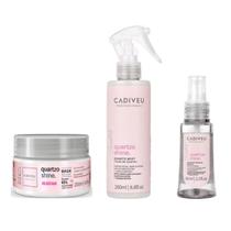 Kit Cadiveu Quartzo Shine Máscara + Fluido 200ml + Óleo 65ml