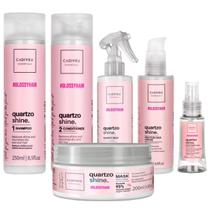 Kit Cadiveu Quartzo Shine Sh+Cond+Mask+Fluido+Proteína+Óleo