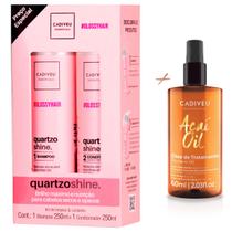 Kit Cadiveu Quartzo Shine Shp/Cond 250ml + Reparador de Açaí