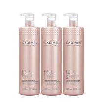 Kit Cadiveu Repair Solution Shampoo Sem Sulfato e Condicionador Litro (3 produtos)
