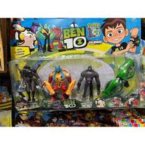 Kit caetelado 03 Bonecos Ben 10 Skate + Oculos Led Articulados 13 Cm Envio Imediato