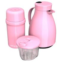 Kit Café 3 Pçs Garrafa 500ml Garrafa 250ml Térmicas Pote Dosador Bebidas Quentes Frias Portátil Temperatura Líquidos