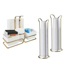 Kit Café 3 Peças Porta Sachês Guardanapos Suporte Copos 50/80/200ml Dourado- Future Kit Café 3 Peças Porta Sachês Guardanapos Suporte Copos 50/80/200ml Dourado- Future