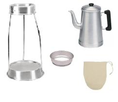 Kit Café 5 lts Tripe+Coador+Cafeteira+Aro Kit Café 5 lts Tripe+Coador+Cafeteira+Aro