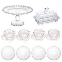 Kit Café/Chá Coração (14 Peças) Kit Café/Chá Coração (14 Peças)