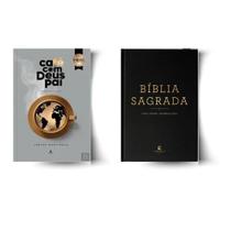 Kit: CAFÉ COM DEUS PAI 2026 + Bíblia NVI, Capa Dura, Preta, Clássica (2 Vol)