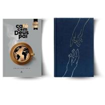 Kit: CAFÉ COM DEUS PAI 2026 + Bíblia NVI com espaço para anotações, Tecido azul (2 Vol)