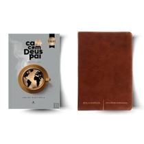 Kit: CAFÉ COM DEUS PAI 2026 + BÍBLIA SAGRADA SLIM NVI, LUXO, CAPA MARROM, COURO-SOFT (2 Vol)