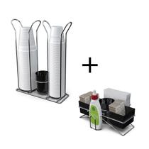Kit Café com Suporte para Sache e Porta Copos - Stolf Kit Café com Suporte para Sache e Porta Copos - Stolf