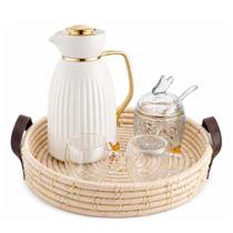 Kit Café Completo Garrafa Térmica Jade 1L com Bandeja Xícaras e Açucareiro Kit Café Completo Garrafa Térmica Jade 1L com Bandeja Xícaras e Açucareiro