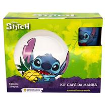 Kit Café Da Manhã Caneca Bowl Cerâmica Stitch Zona Criativa Kit Café Da Manhã Caneca Bowl Cerâmica Stitch Zona Criativa