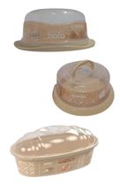 Kit Café Da Manhã Porta Pão Queijeira Boleira Decorada