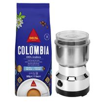 Kit Café Delta Q Torrado Grão + Moedor De Grãos Inox