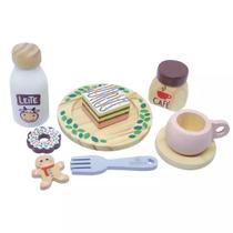 Kit Café Em Madeira Coleção Comidinhas Faz De Conta New Art