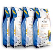 Kit Café Especial Fazenda Floresta Bourbon Amarelo em grãos 4 pacotes de 250g