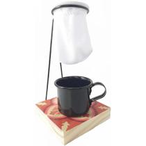 Kit café goumert com suporte coador e xícara casa e decoração