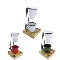 Kit café gourmet com suporte coador e xícara casa e decoração