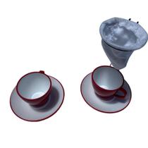 Kit Cafe individual com coador e 2 xicaras - O inicio Kit Cafe individual com coador e 2 xicaras - O inicio