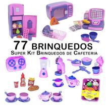 Kit Café Infantil Registradora Geladeira Microondas 77pç - Altimar