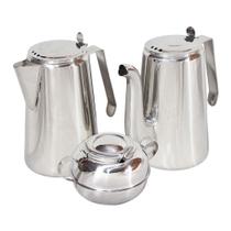 Kit Café Inox Bule Leiteira Indução e Açucareiro - Art'Inox