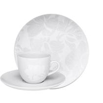 Kit Café Jogo Lanche Coup Blanc Oxford Porcelana 12 Peças