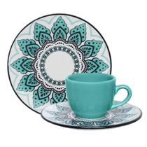 Kit Café Jogo Lanche Coup Serene Oxford Porcelana 12 Peças