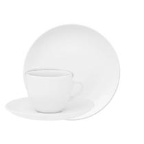 Kit Café Jogo Lanche Coup White Oxford Porcelana 12 Peças