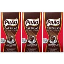 Kit café pilão nespresso 10 fortíssimo 30 cápsulas Kit café pilão nespresso 10 fortíssimo 30 cápsulas