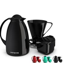 Kit Café Prático Garrafa Térmica Açucareiro Suporte p/ Filtro