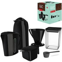 Kit Café Preto C/Garrafa Coador Açucareiro Leiteira e Pote Kit Café Preto C/Garrafa Coador Açucareiro Leiteira e Pote