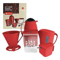 Kit Café Super Prático Com 6 Peças Vermelho