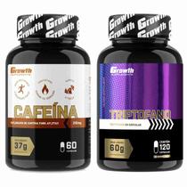 Kit Cafeina 210mg 60 Caps + Triptofano 120 Caps Growth