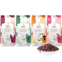 KIT cafés especiais em grãos 5 pacotes 250g - 1 Clássico / 1 Reserva / 1 Arara / 1 Bourbon Amarelo / 1 Intenso Café KIT cafés especiais em grãos 5 pacotes 250g - 1 Clássico / 1 Reserva / 1 Arara / 1 Bourbon Amarelo / 1 Intenso Café