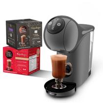 Kit Cafeteira Dolce Gusto Genio S Basic Grafite + Bebidas Kopenhagen
