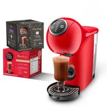 Kit Cafeteira Dolce Gusto Genio S Plus Vermelha + Bebidas Kopenhagen