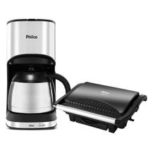 KIt Cafeteira e Sanduicheira Grill Press Premium Philco 110V