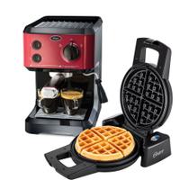Kit Cafeteira Expresso Cappuccino e Máquina de Waffle Oster