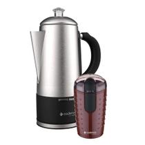 Kit Cafeteira Italiana Gran 1,5L E Moedor De Café Cadence 220V